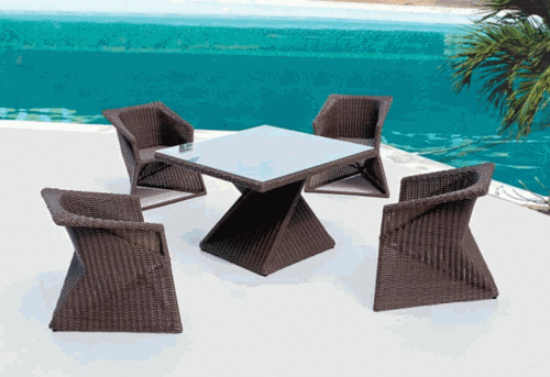 Modern Design Outdoor Wicker Furniture Set No Assembly Required