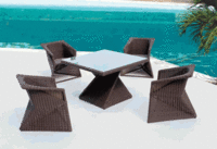 Modern Design Outdoor Wicker Furniture Set No Assembly Required