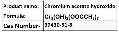 Chromium Acetate Hydroxide - Green Powder Crâ(OH)â(OOCCHâ)â Non-Ionic Acetone Insoluble