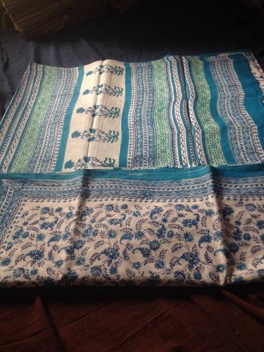 Sanganeri Rapid Printed Cotton Saree With Blouse