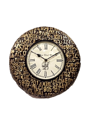 Beautiful Handcrafted Wooden & Brass Wall Clock / Wall Hanging