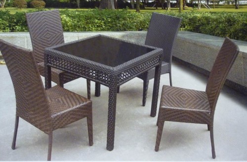 Back Comfort Style Wicker Outdoor Coffee Set No Assembly Required