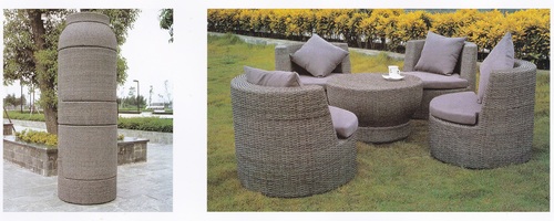 Compact Style Wicker Outdoor Coffee Set