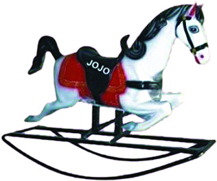 Horse Big Fiber Rocker with Iron Frame