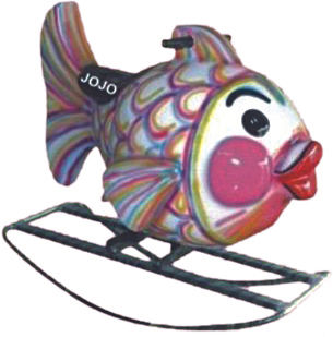 Sea Fish Big Fiber Rocker With Iron Frame Passenger Capacity: 1