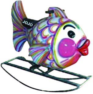 Sea Fish Big Fiber Rocker with Iron Frame
