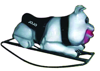 Dog Big Fiber Rocker with Iron Frame