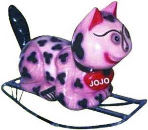 Cat Big Fiber Rocker with Iron Frame