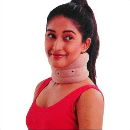 Eyelet Collar - Foam, Adjustable Size, Beige | Neck Support, Breathable, Lightweight, Durable, Velcro Fasteners