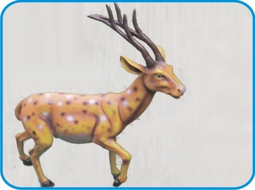 Running Barasingha Fiber Animal Figure