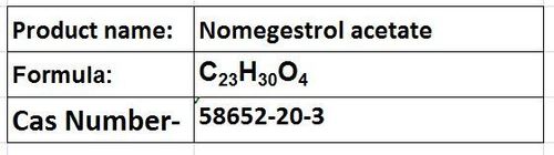 Nomegestrol Acetate - White Powder, 99% Purity | Hormonal Therapy, Menstrual Control, Contraceptive Agent