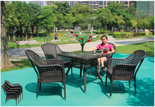 Matrix Style Wicker Outdoor Coffee Set No Assembly Required