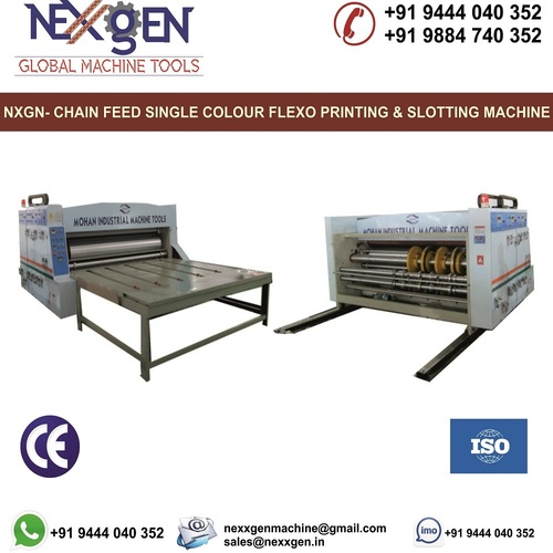Chain Feed Single Colour Flexo Printer and Slotter Machine