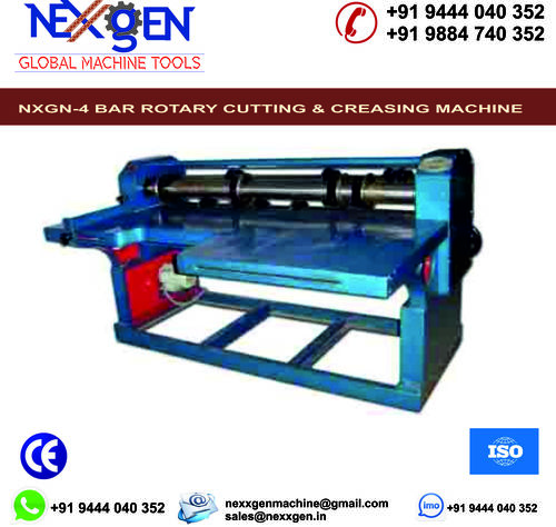 Blue 4 Bar Rotary Cutting And Creasing Machine