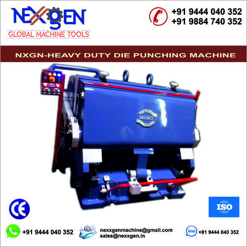 Blue Heavy Duty Die Punching Embossing And Creasing Machine