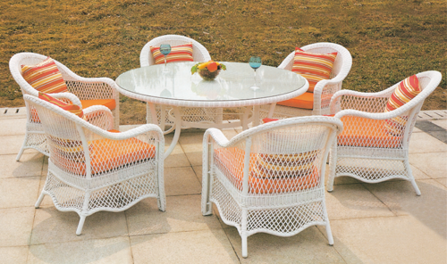 Net Style Outdoor Wicker Coffee Set No Assembly Required