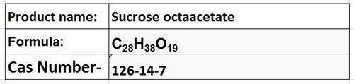 Sucrose Octaacetate - White Crystalline Powder, Cas 126-14-7 | Bitter Taste, Aversive Agent, Inert Ingredient in Pesticides and Herbicides