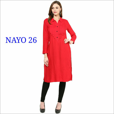 Cotton Round Neck Kurtis