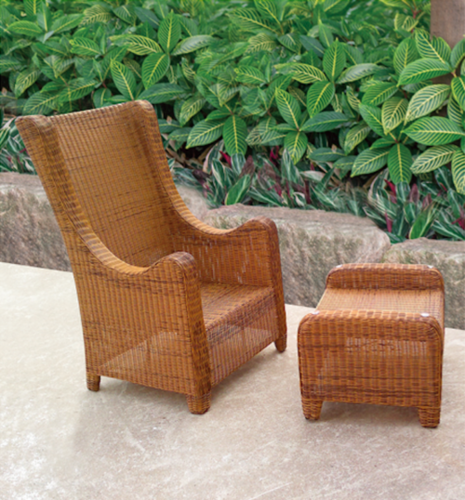 Wooden Style Wicker Day Lounger No Assembly Required