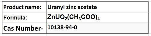 Uranyl Zinc Acetate