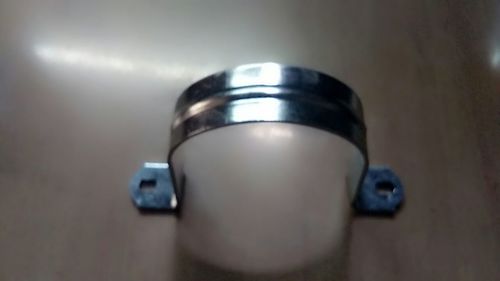 Stainless Steel Pipe Clips - Round, Length: 12-13 mm, Thickness: 2-5 mm, Color: Silver with Glossy Finish | Corrosion Resistant, Durable Design