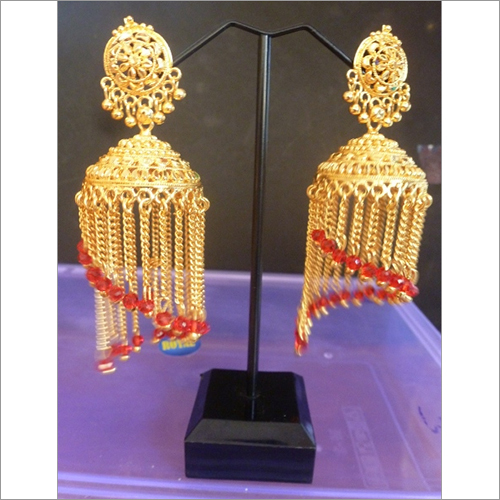 22K Gold Plated Fashion Copper Jhumka Set