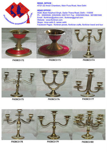 Stylish Brass Candle Stand - Varied Height, Gold | Elegant Design, Intricate Details, Long-Lasting Shine