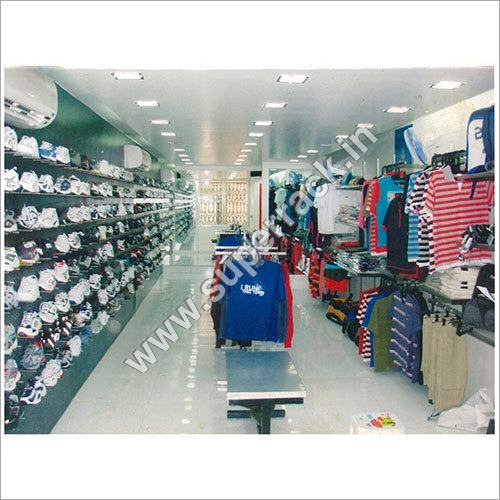 Departmental Display Rack - Heavy Duty 6-7 ft Height, 9 ft Length, White Single Sided | Durable Design, Long Lasting Shine, Elegant Style for Supermarkets