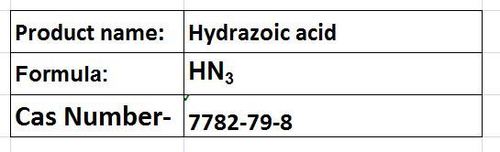Hydrazoic Acid - Colorless Volatile Liquid, Boiling Point 37°C, Highly Reactive Explosive