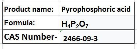 Pyrophosphoric Acid - HâPâOâ, Colorless, Corrosive | Strong Inorganic Acid, Hygroscopic, Water Soluble, 99% Purity