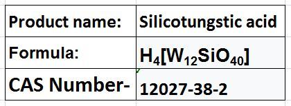 Silicotungstic Acid - Pale Yellow Solid, H4[W12SiO40] | Catalyst, High Purity, Stable, Water Soluble