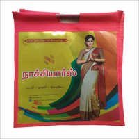 Metallised Non Woven Wooden Handle Bag