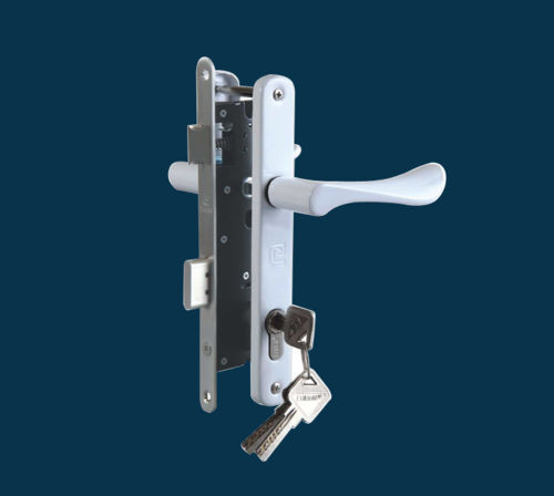 White Upvc Mortise Casement Doorlock 8530