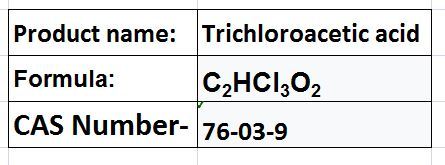 Trichloroacetic Acid - CâHClâOâ, Boiling Point 197°C | Macromolecule Precipitation, Cosmetic Treatment, Biochemistry Reagent