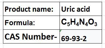 Uric Acid - White Crystalline Powder CAS 69-93-2 | High Purity Accurate Analysis Reliable Results