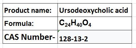 Ursodeoxycholic Acid - White Crystalline Powder, CAS 128-13-2 | Bile Acid, Liver Produced, Gall Bladder Stored, Cholangitis Treatment