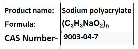 Sodium polyacrylate