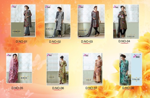 Crape Kurtis - Crape Top, Crape Bottom, Georgette Dupatta, 8 Pieces | Stylish, Comfortable, Elegant, Lightweight