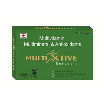 Multi Active Softgel Capsules - Green Softgel, 10 Capsules | Multivitamin Boost, Mineral Enriched, Antioxidant Power, Stress Reduction, Stamina Support