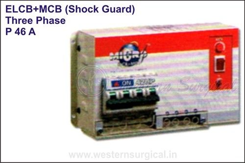 P 46 A ELCB PLUS MCB/SHOCK Guard Three Phase