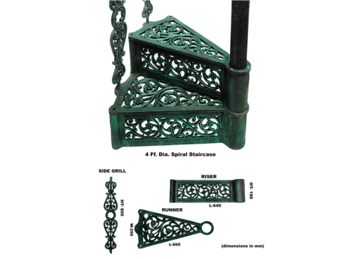 Green Cast Iron Staircase