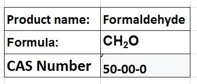 Formaldehyde
