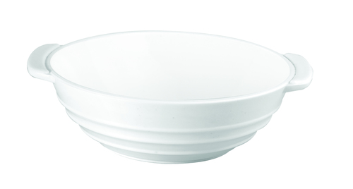 Serving Bowl - Polycarbonate 6 Inch White, Durable Material, Easy Cleaning, Stackable Design, Convenient Handles