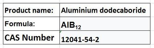 Aluminium Dodecaboride - Aluminium Boron Compound High Hardness Grinding Compound Durable Replacement for Diamond
