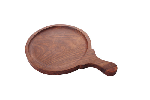PIZZA BAT ROUND - Sheesham Wood, 12 Inch Diameter, 10 mm Thickness | Easy Handling, Natural Finish, Durable