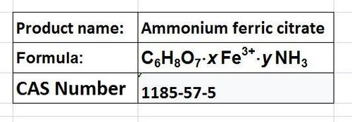 Ammonium ferric citrate