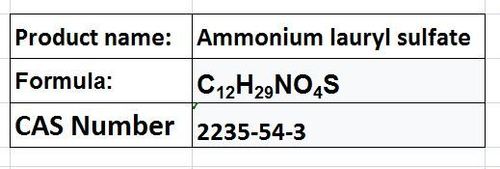 Ammonium lauryl sulfate