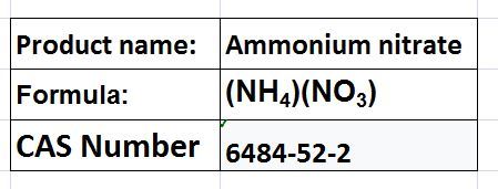 Ammonium Nitrate - White Crystals CAS 6484-52-2 | High Nitrogen Water Soluble Fertilizer