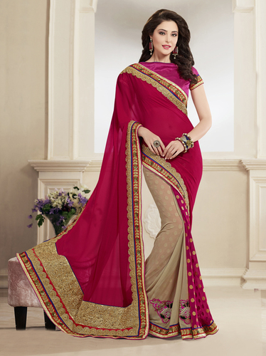 Red Exclusive Fancy Sarees