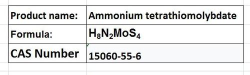 Ammonium Tetrathiomolybdate - Crystalline, 25kg, HâNâMoSâ | Reagent, Bioinorganic Chemistry, Copper Toxicosis Treatment